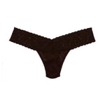 Hanky Panky Thong Black Rolled Signature Lace Low Rise Thong