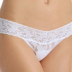 Hanky Panky Thong White Rolled Signature Lace Low Rise Thong