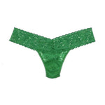 Hanky Panky Thong Mistletoe Green Rolled Signature Lace Low Rise Thong