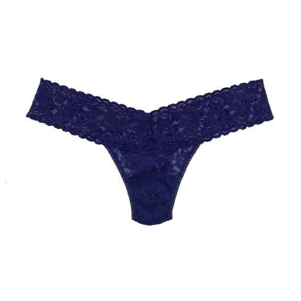 Hanky Panky Thong Navy Rolled Signature Lace Low Rise Thong