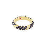 Lauren G Adams Rings 6 / Navy Swirl Stackable Fiesta Ring