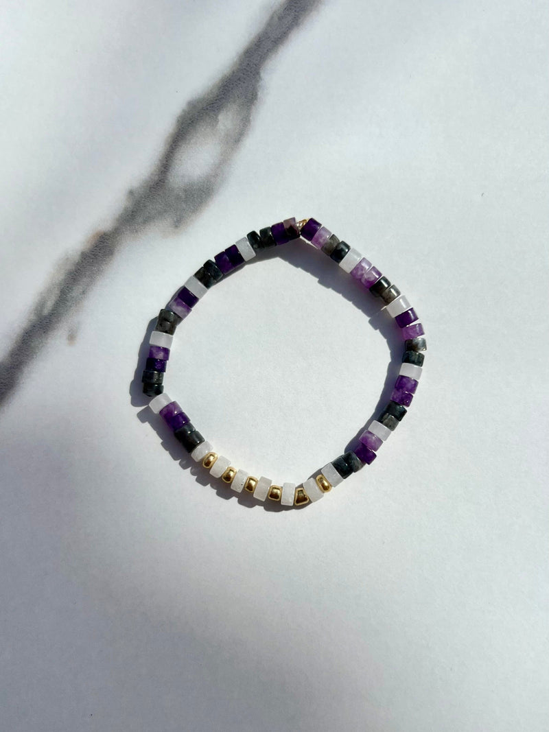 Jaja Jewels Bracelets Purple w/ Beads Gemstone Bracelets