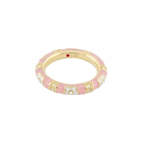 Lauren G Adams Rings 6 / Baby Pink and Gold Daisy Love Ring