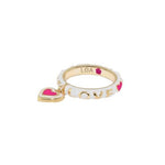 Lauren G Adams Rings 6 / Ivory and Pink Charming Stackable Ring