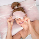 Kitsch Pillowcase Satin Sleep Set - Blush