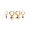 Tess + Tricia Earrings Garnet Coin Cluster Earring Set